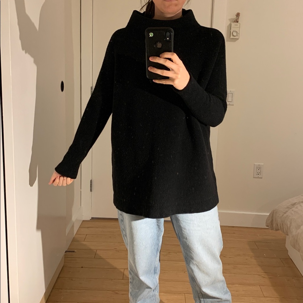 Free People Black Turtleneck Sweater